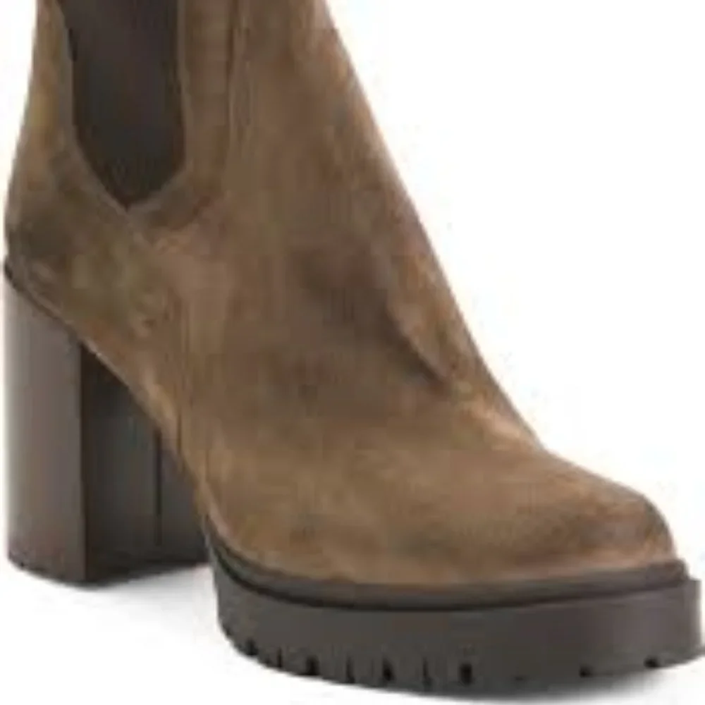 Emanuele Castro  Taupe Chelsea Leather Boots - Picture 10 of 10